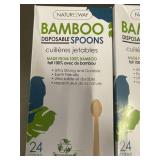 CA 2 - Naturezway Bamboo Disposable Cutlery Set - 24 Count Each 9 boxes