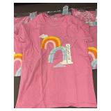 Set of Kids 6 XL (14) Short Sleeve T-Shirts - Rainbow Design