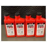 Set of 4 Bottles Power Service Diesel 9-1-1 - Winter Emergency Fuel Additive