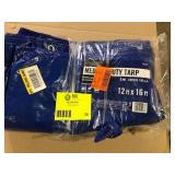 Lot of Everbilt 12 ft. W x 16 ft. L Blue General Purpose Tarp  Customer Returns See Pictures