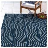 Ravenna Indoor/Outdoor Rug, Mika-Blue -6 ft. 6 in. x 9 ft. 6 in