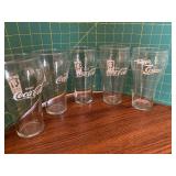 Vintage Coca Cola Glasses and Bottles