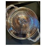 Silver and Glass Casserole Serving Dish and more