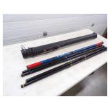 5 Crappie Poles and Fishing Pole Travel Case