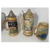 Four Collectible Beer Steins