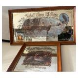 Lot of 2 Pabst Blue Ribbon Beer Wildlife Collection Mirrors 1990-91