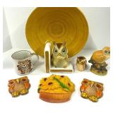 Vintage Owl and Fall Decor Items