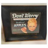 Vintage Apple Cookie Jar and Repurposed Frame Tray