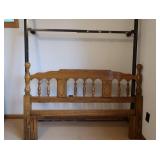 SOLID WOOD HEADBOARD AND FRAME