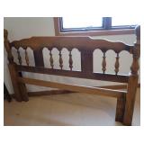 SOLID WOOD HEADBOARD AND FRAME