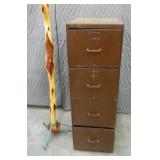 LARGE DIAMOND WILLOW POLE / METAL FILE CABINET