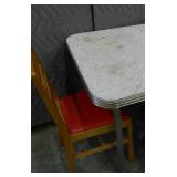 FORMICA TABLE AND 2 CHAIRS