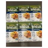 Group of 6 Packaged Organic Triscuit Crackers - Original Flavor with Sea Salt