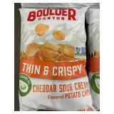 Boulder Canyon Thin & Crispy Cheddar Sour Cream Potato Chips (4 Bags)