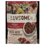 LUVSOME Adult Dog Food - Real Beef #1 Ingredient