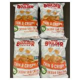 Boulder Canyon Thin & Crispy Cheddar Sour Cream Potato Chips (4 Bags)