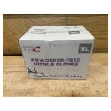 TAC Case of- Powder Free Blue Nitrile Gloves Size XL (1000 gloves)