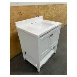 LONDON 30" Single Sink Bathroom Vanity with Top- White