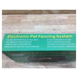 Electronic Pet Fencing System and Storage Bins for Pets