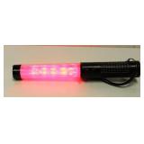 Bright Safety LED Traffic Baton Flashlight Stick With Self - Whistle, Front Light & Magnetic Base New In Box