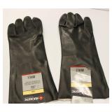 Majestic 3364 J, PVC Double Dipped 14 Inch Gloves With Sand Finish & Interlock Liner Size Large, 4 Pairs Of Gloves.