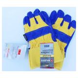 First Quality Winter Gloves, Cowhide Leather Palm, Waterproof, Thinsulate Lining Working Gloves XXL Lot Of 2 Pairs