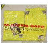 M-Safe High Visibility Jacket & Pants, ANSI 107 Class 3 Compliant, Superior Quality, PU Coated Oxford Fabric, Size M