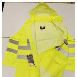 M-Safe High Visibility Jacket & Pants, ANSI 107 Class 3 Compliant, Superior Quality, PU Coated Oxford Fabric, Size M