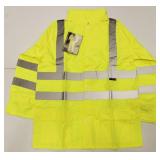 M-Safe High Visibility Jacket & Pants, ANSI 107 Class 3 Compliant, Superior Quality, PU Coated Oxford Fabric, Size M