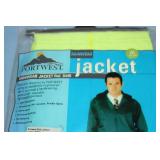 NEW - Portwest US440 Size M Medium YELLOW Classic Rain Jacket - NEW