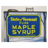 Vintage Vermont MAPLE SYRUP Advertising Can w/Great Graphics