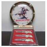 WINCHESTER Wall Clock & New Knife Set