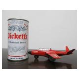 Heavy Vintage Working Cast Metal SCHUCO Wind-Up Airplane w/Key