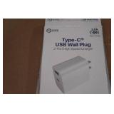 POM Type-C USB Plug 2-Port High Speed Charger