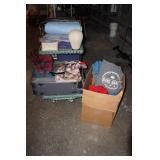 Assorted Clothing, Moving Blankets and Luggage