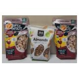 (2) Seven Sundays - Farmers Market Mix - Almond Date Currant & (1) 365 Almond Whole Foods Market Unroasted & Unsalted