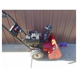 Toro 6/22 snow blower. Used condition. Tested & works. As shown.