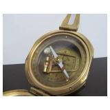 Excellent Brass Nautical Marine Compass w/Case