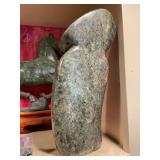 Hand Carved & Signed African Stone Figural Sculpture