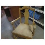 (EW1) Vintage Wood Chair with Arms...