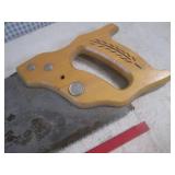 (H-1) 2 Hand Saws - Wood Handle Cra...