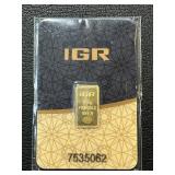 .999 Fine Gold Bar .5 Gram