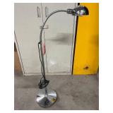 Chrome Adjustable Gooseneck Floor Lamp Exam Light - In Great Condition!