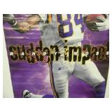 ORIGINAL! 1998 "MINNESOTA VIKINGS" RANDY MOSS - Costacos Brothers Poster "SUDDEN IMPACT" - GREAT ORIGINAL PIECE!!!!! - APPROX 23" By 34" - SEE PICTURES!