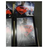 (3) NEW OLD STOCK POSTERS WITH EASY CHANGE METAL FRAMES! - BATMAN v SUPERMAN 3 PIECE SET WITH 21 EXTRA POSTERS!!!!!  -  APPROX 13" By 19" W/FRAMES - POSTERS APPROX 11.5" By 17"- FANTASTIC SET!!!!! - S