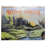 VINTAGE RARE Original! "MOOSE DROOL BROWN ALE" BIG SKY BREWING CO. Missoula, Montana ADVERTISING POSTER - GREAT OLD SCHOOL PIECE!!!!! - APPROX 24" By 18" - SEE PICTURES!