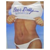 VINTAGE RARE Original! "BEER BELLY" PABST LIGHT BEER ADVERTISING POSTER - GREAT PIECE! - APPROX 17" By 20" - SEE PICTURES!