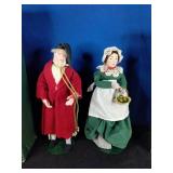 Dept 56 Christmas Carol Collection Dickens Doll Mrs. Bob Cratchit 18.5" and Dept 56 Christmas Carol 19" Scrooge Doll with Boxes