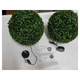 2 ct Pure Garden Topiary Ball Solar...