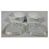 Vintage Corningware and Pfaltzgraff Yorktowne Chip and Dip Set of 5